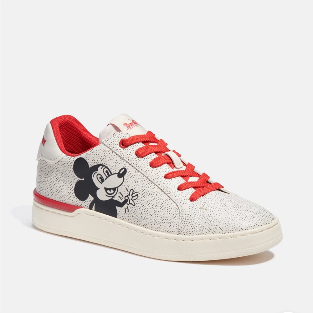 NIB 7 Disney Mickey X Keith Haring X Coach Low Top Sneaker